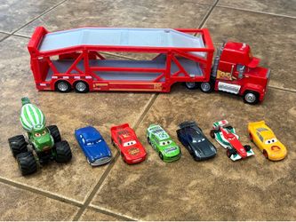 Disney Cars Mack race car hauler set