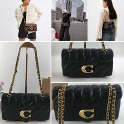 Black Quilted Bag NWT