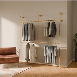 Wall Mounted Clothes Rack and Walk In Closet for Wardrobe