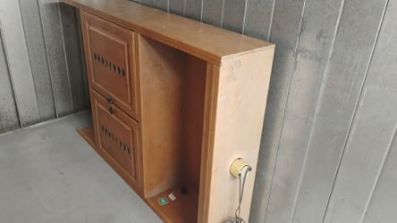 Corner office desk with cabinet set