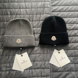 Black And Gray Moncler Beanies