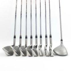 Mitsushiba Integrity Golf Club 3-9 Iron Set + Pitching Wedge + Fairway 5 Wood 21 Degrees Regular Shaft Flex Copper Tungsten Works Excellent Condition
