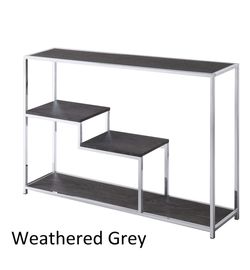 Modern Brand New Wooden Weathered Gray Console Table