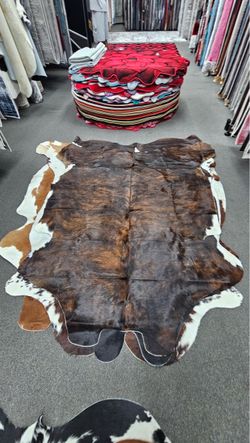 Natural Cowhide Rug Brown and White