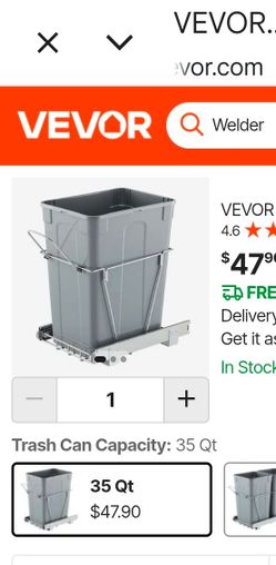 Garbage can slide out shelf