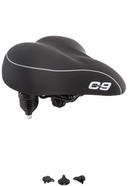 Sunlite Cloud-9 Bicycle Suspension Cruiser Saddle, Cruiser Gel, Tri-color Black