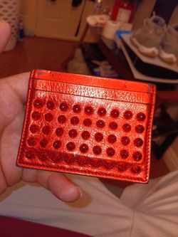 Christian Louboutin Men's Kios Spiked Leather Card Case