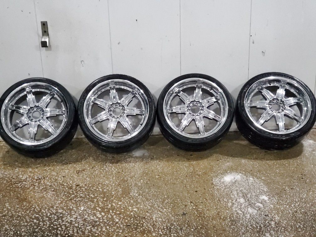 4 20 in 5x110 5x114.3 wheels rims and tires