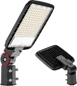 Kifflux 150W Led Parking Lot Light 120V Slip Fit Mount Dusk to Dawn