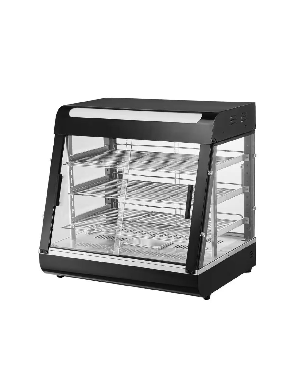 3-Tier Commercial Food Warmer Display, 1,200 W Food Buffet Server with Light, Adjustable Shelf and Temperature Display