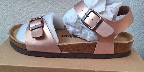 Rose gold sandals