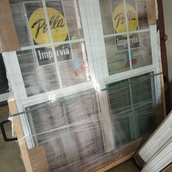 New Pella Impervia 47.5x53.5 Single Hung Fiberglass Window