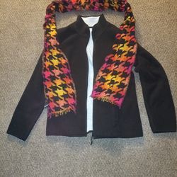 Ladies Fleece Sweater And Scarf 
