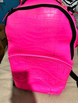 Sprayground Neon Pink Shark Backpack