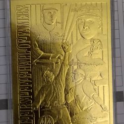 22kt Gold Clad Baseball Card