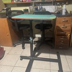 Side Table In Wheels