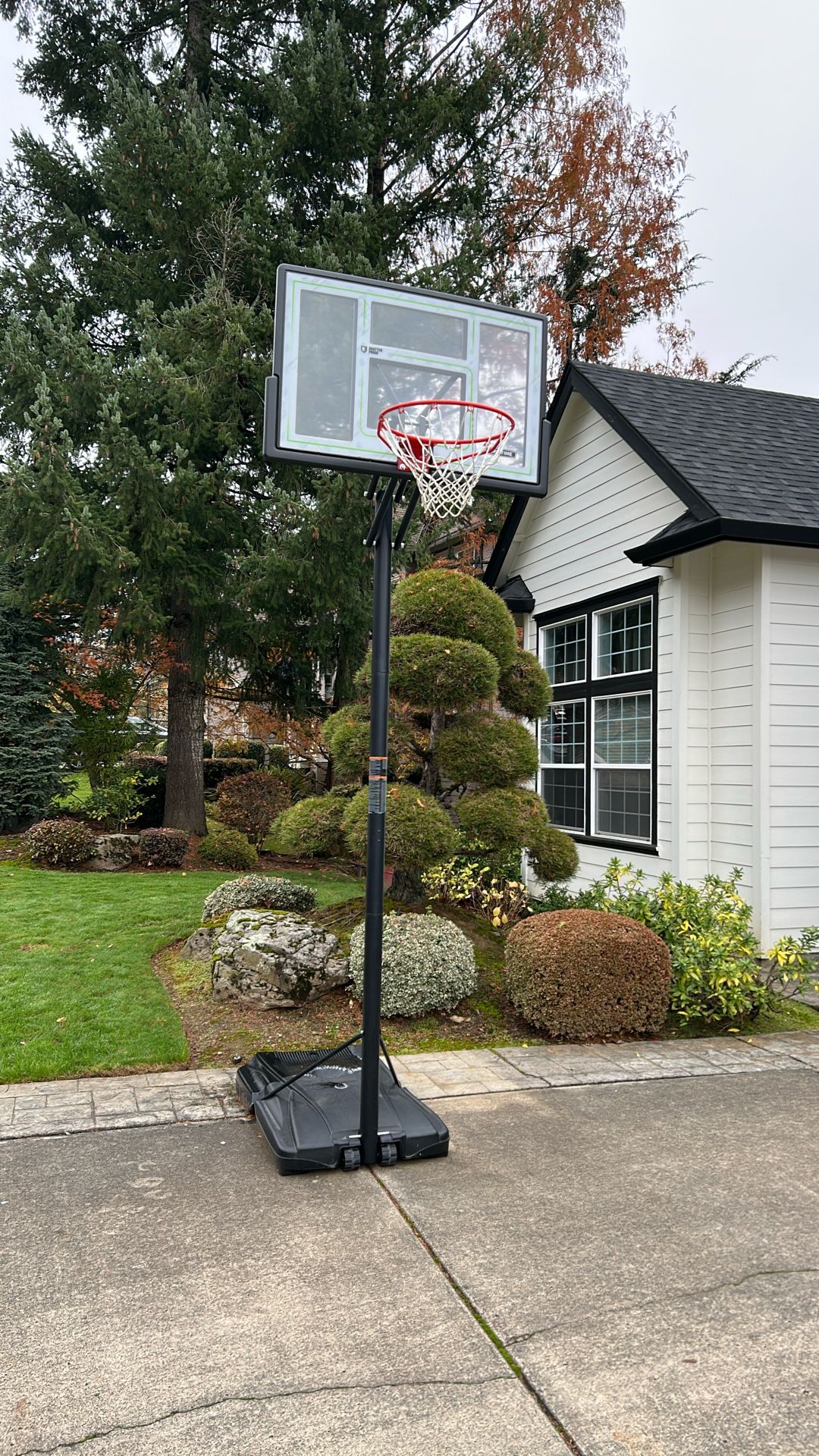 Nearly New Adjustable Basketball Hoop