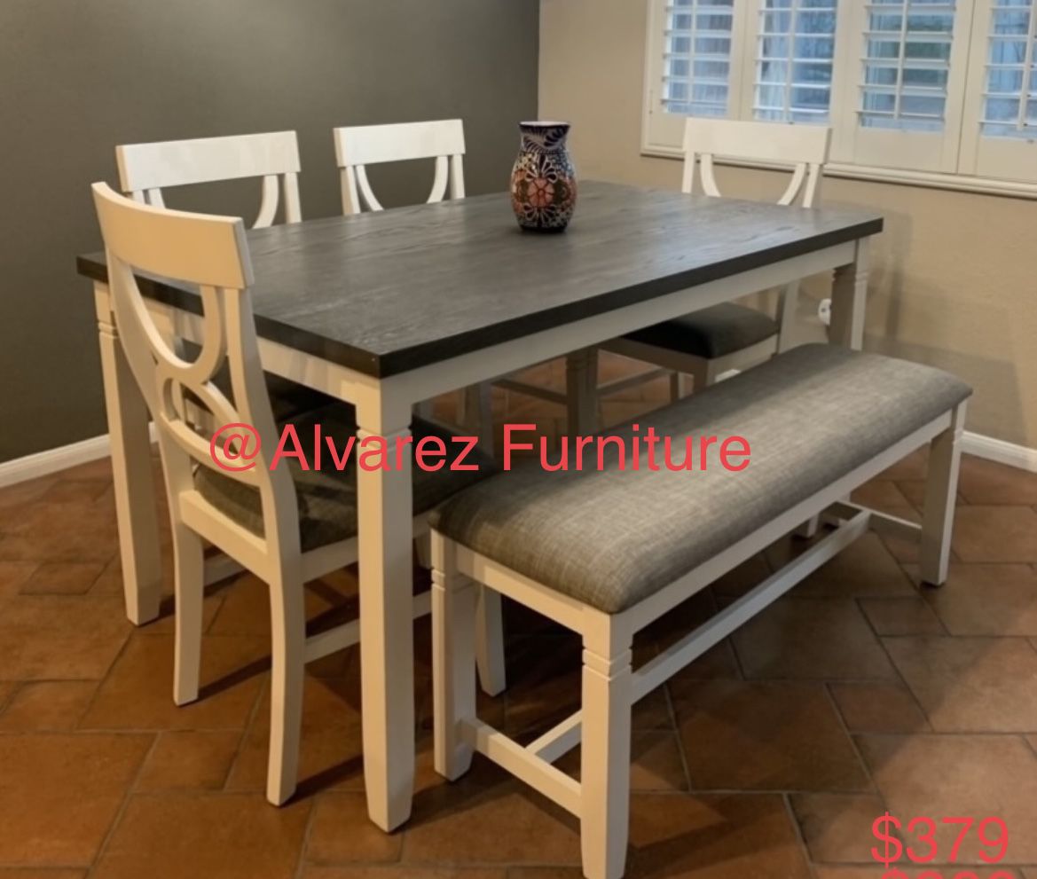 Dining Table Set With Bench 