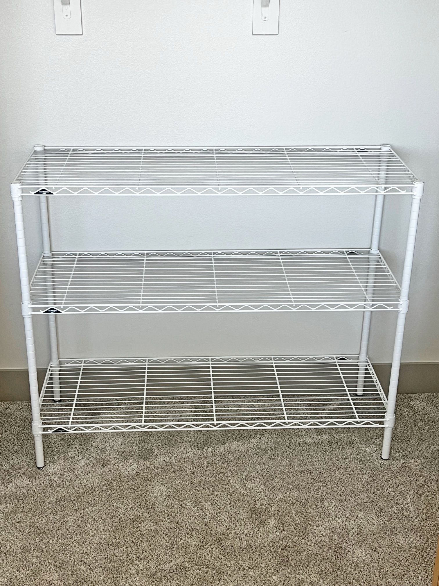 InterMetro White Adjustable Metal Shelf