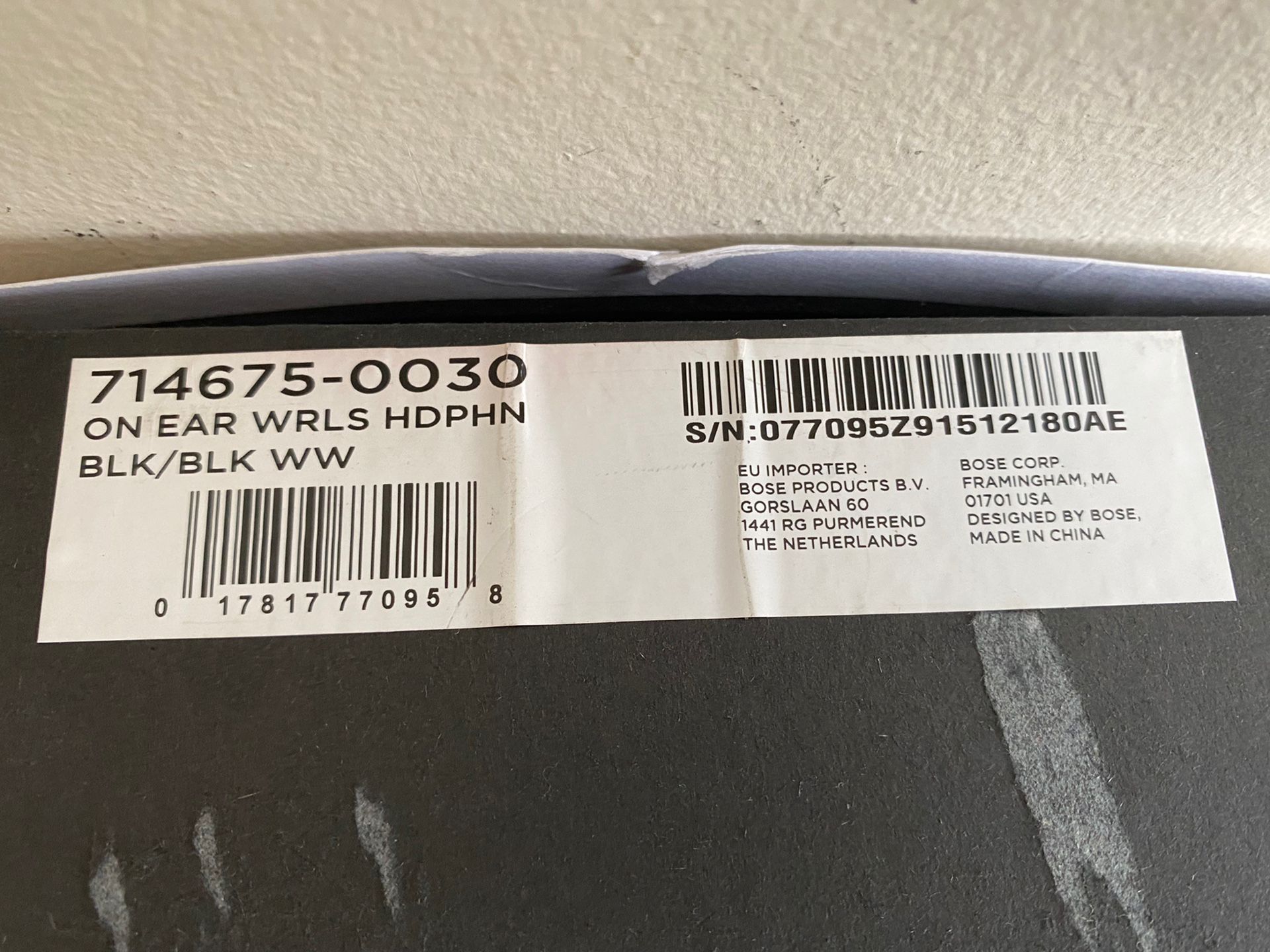 Bose On Ear Wireless Headphones