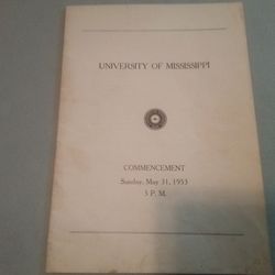 1953   University Of Mississippi Commencement