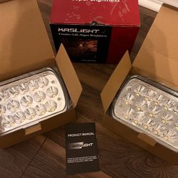 NEW - LED Headlights, Compatible with Jeep Wrangler YJ XJ Chevy Express Ford GMC Savana Toyota Pickup Truck Van