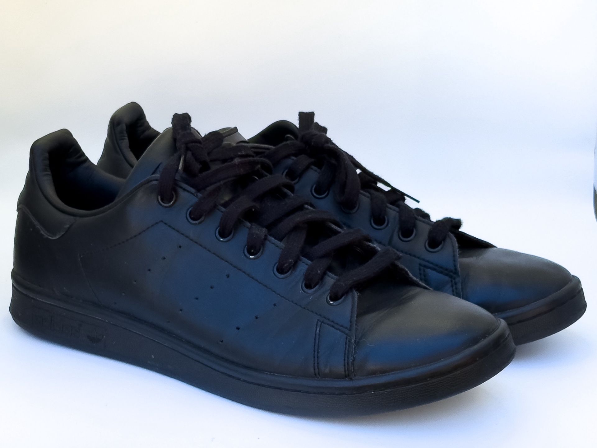 Adidas Stan Smith Triple Black Leather Sneaker Shoe Lace-up Men's 11M