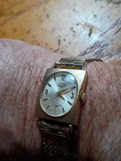 Longines 10k gold filled tank watch