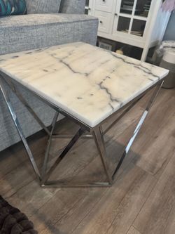 Z Gallerie Genuine Marble Side Table