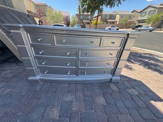 Extra large dresser silver color