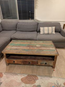 Boat Wood Coffee Table