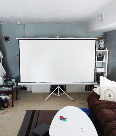 Brand New $70 Tripod Stand 100” Projector Screen 16:9 Ratio Projection Home Theater Movie