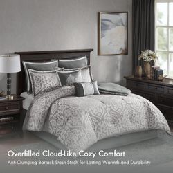 Complete Comforter Set With sham Pillow Inserts 