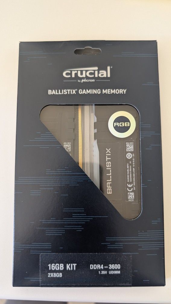 Crucial Ballistix BL2K8G36C16U4BL 16GB (8GB x2) DDR4 3600 MHz CL16 Black