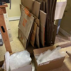 Free Moving Boxes, Bubble Wrap, Plastic Bag For QN Size Bed