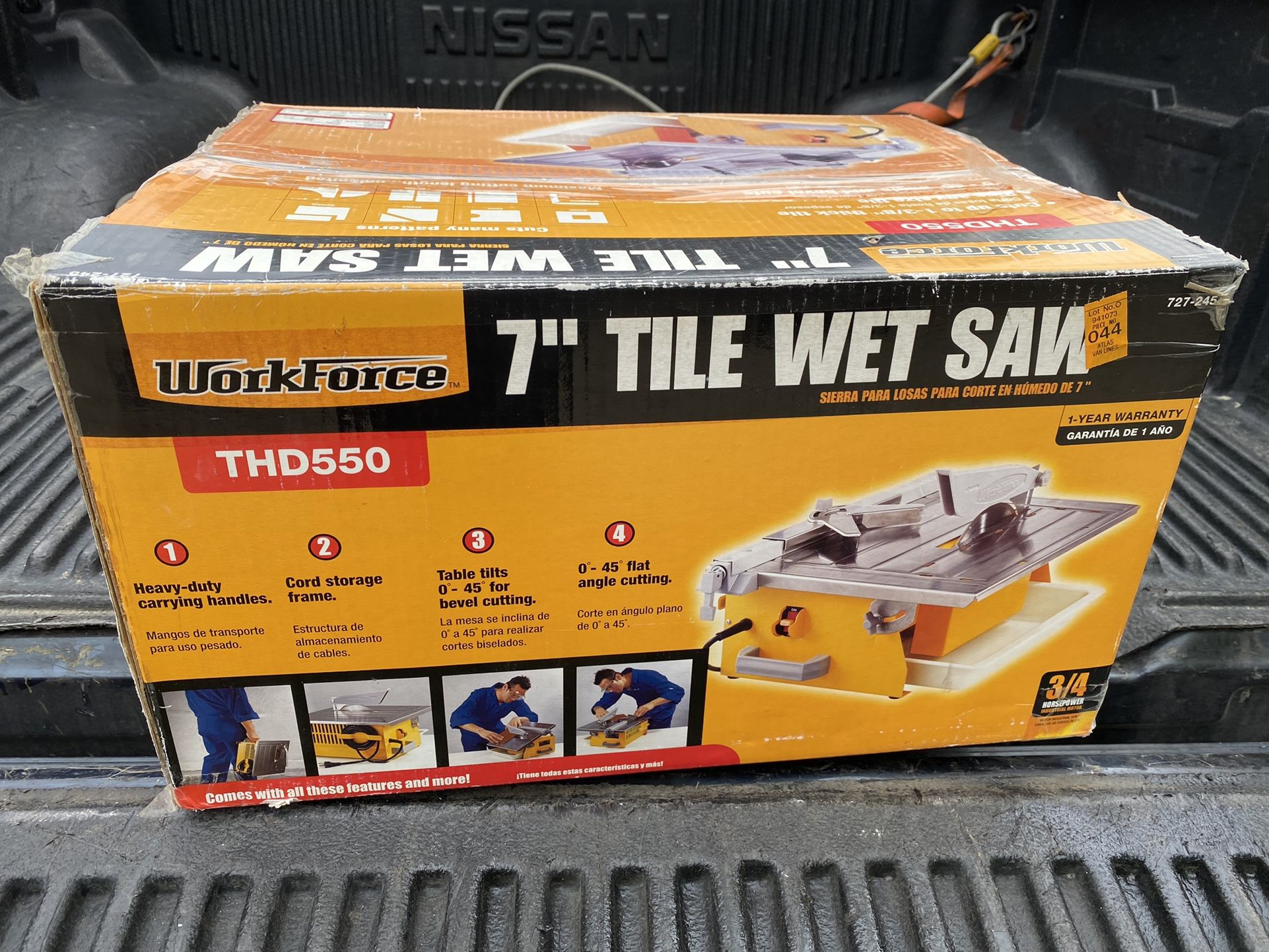 Workforce 7" Wet Tile Saw