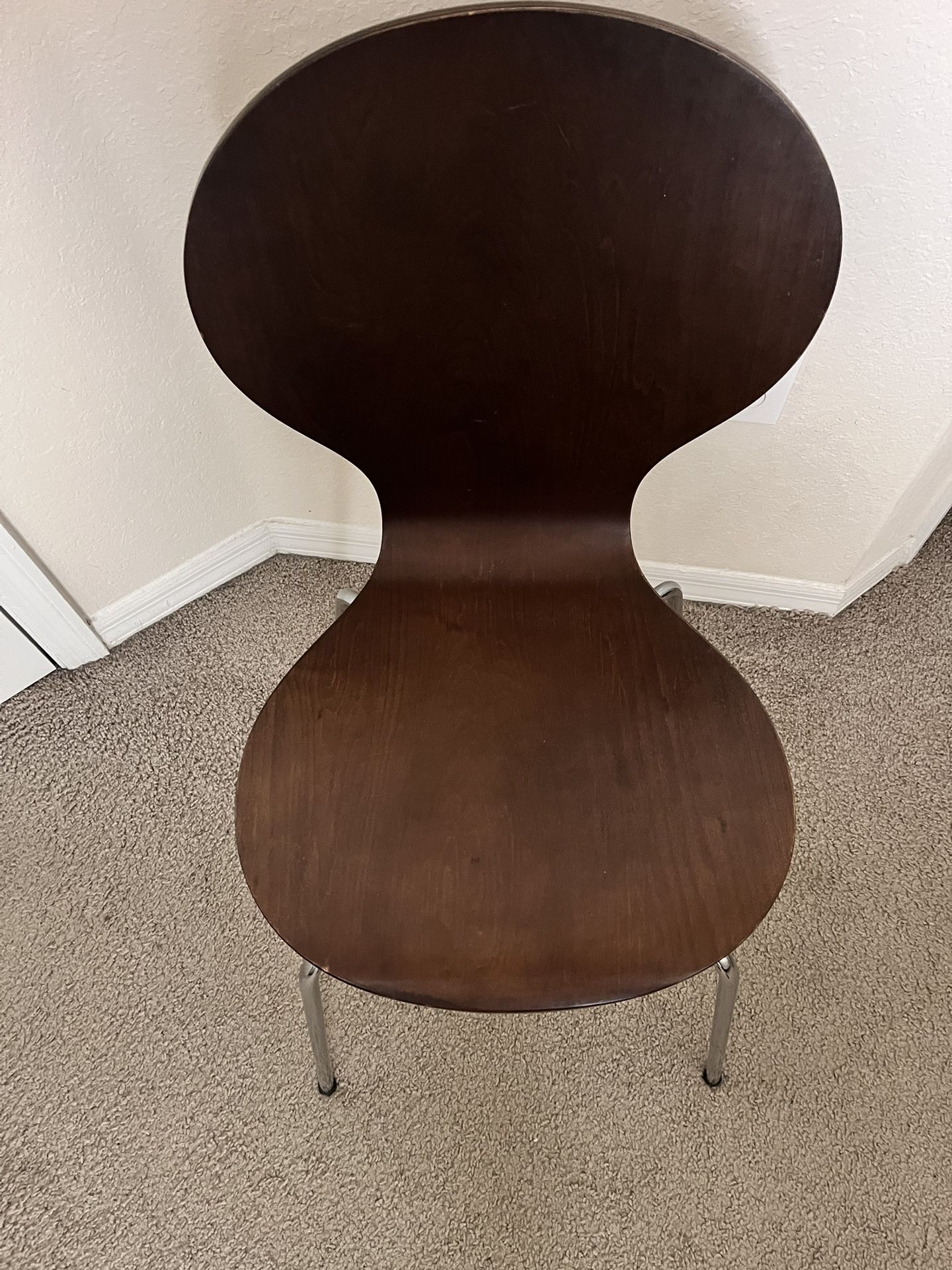 2 Wood Chairs Stacking