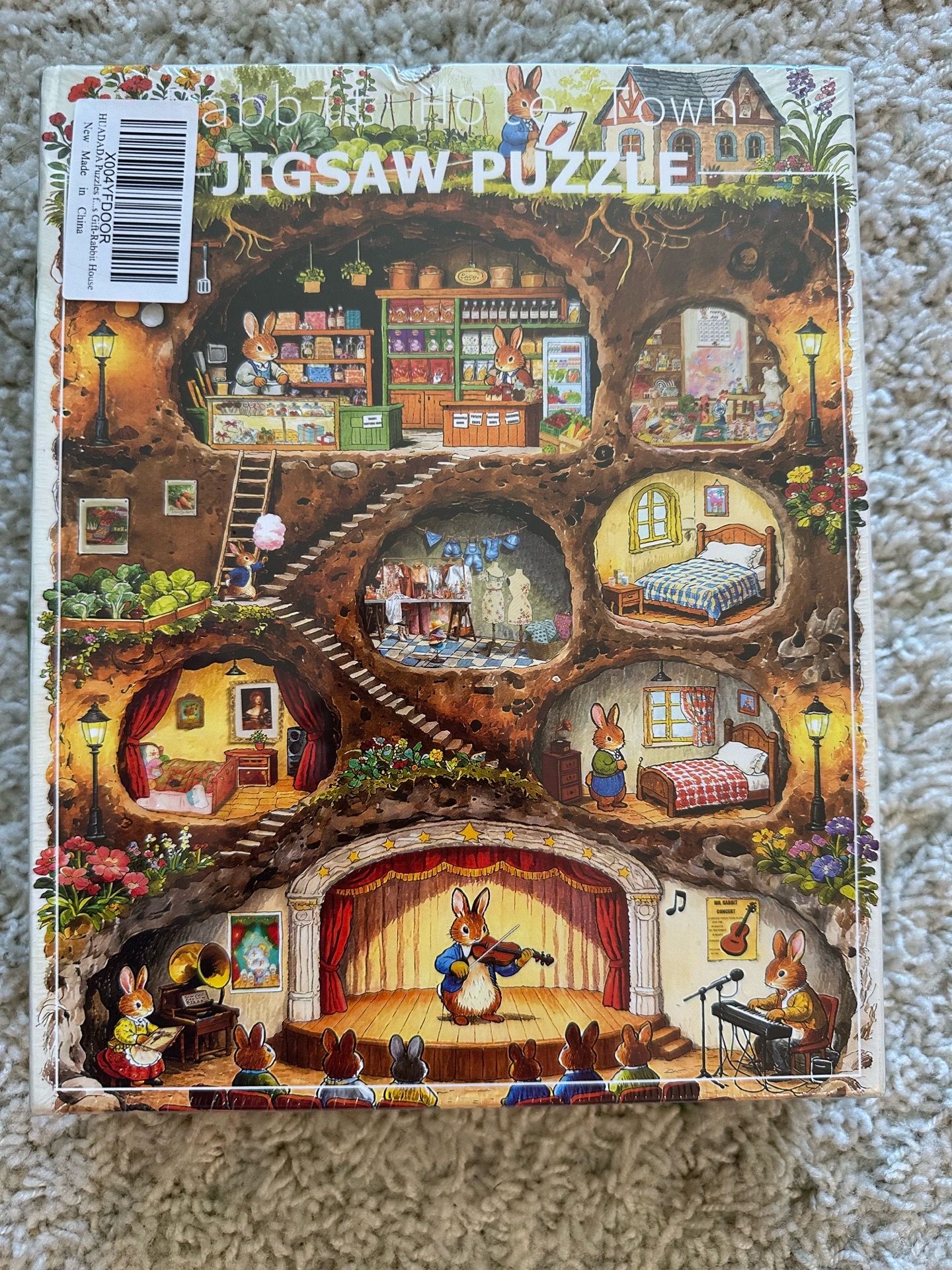 Jigsaw Puzzle for Adults 1000 Pieces, Eye Protection, Rabbit House Theme, Birthday Gifts for Women and Men