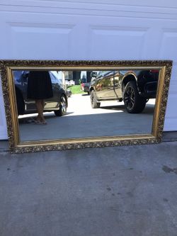 Vintage mirror. Wood
