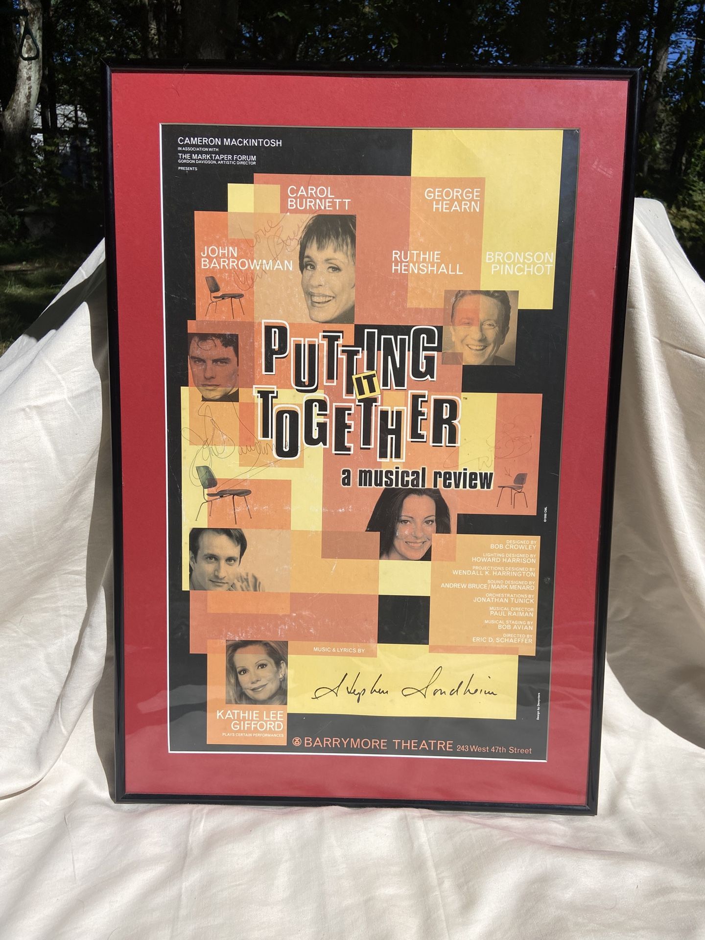 “Putting It Together” Framed Theater Poster Signed By Burnett and Barrowman