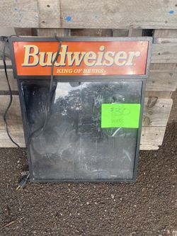 Budweiser Light Dry Erase Marker Sign   Vintage -works ! 