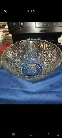 Vintage Anchor Hocking Arlington Punch Bowl Set