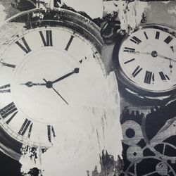 Modern Art "Pieces of old watch"