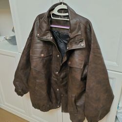 Classic retro soft leather jacket men's loose motorcycle suit tough spring leather jacket men's spring and autumn style