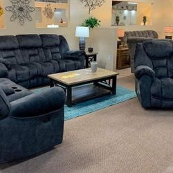 Brand New 3 Pcs Living Room Set Reclining Sofas Couch and Recliner 