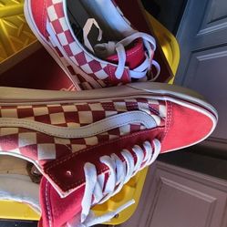 Red Checkered Vans