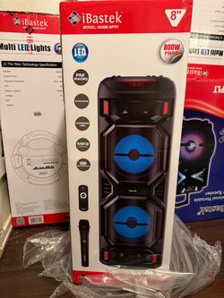 Bastek Dual 8” Rechargeable Karaoke Speaker