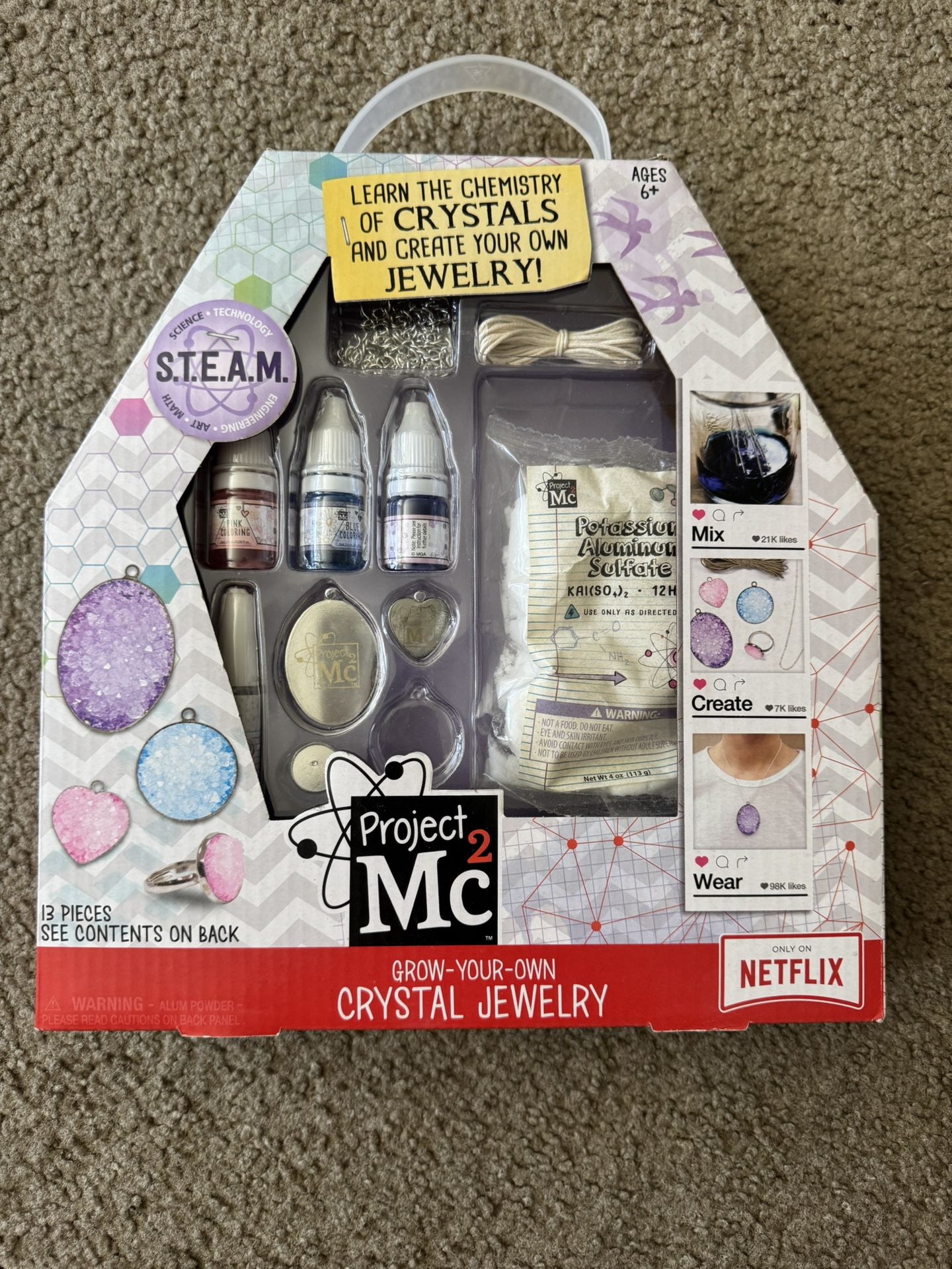 Project MC2 Grow-Your-Own Crystal Jewelry Kit - NEW