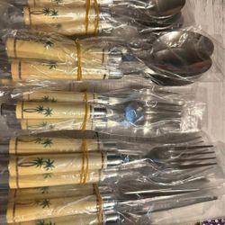Palm Tree Silverware 20 Pieces