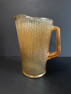 1950’s Jeanette Marigold Finlandia Carnival Glass Pitcher